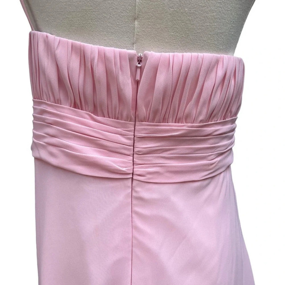 Val Stefani Pink One-Shoulder Sweetheart Neckline Formal Gown Size 14 - Picture 11 of 15